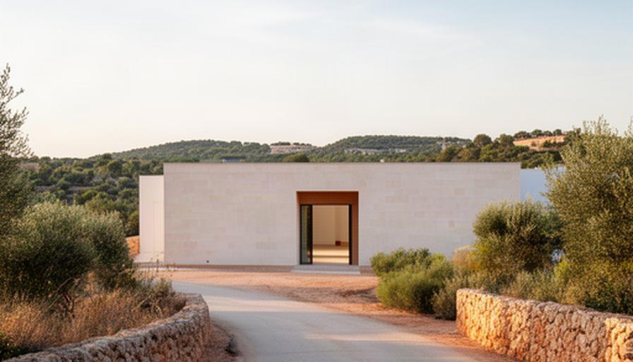 Fachada del estudio de danza contemporánea en un camino tranquilo de Santa Margarita